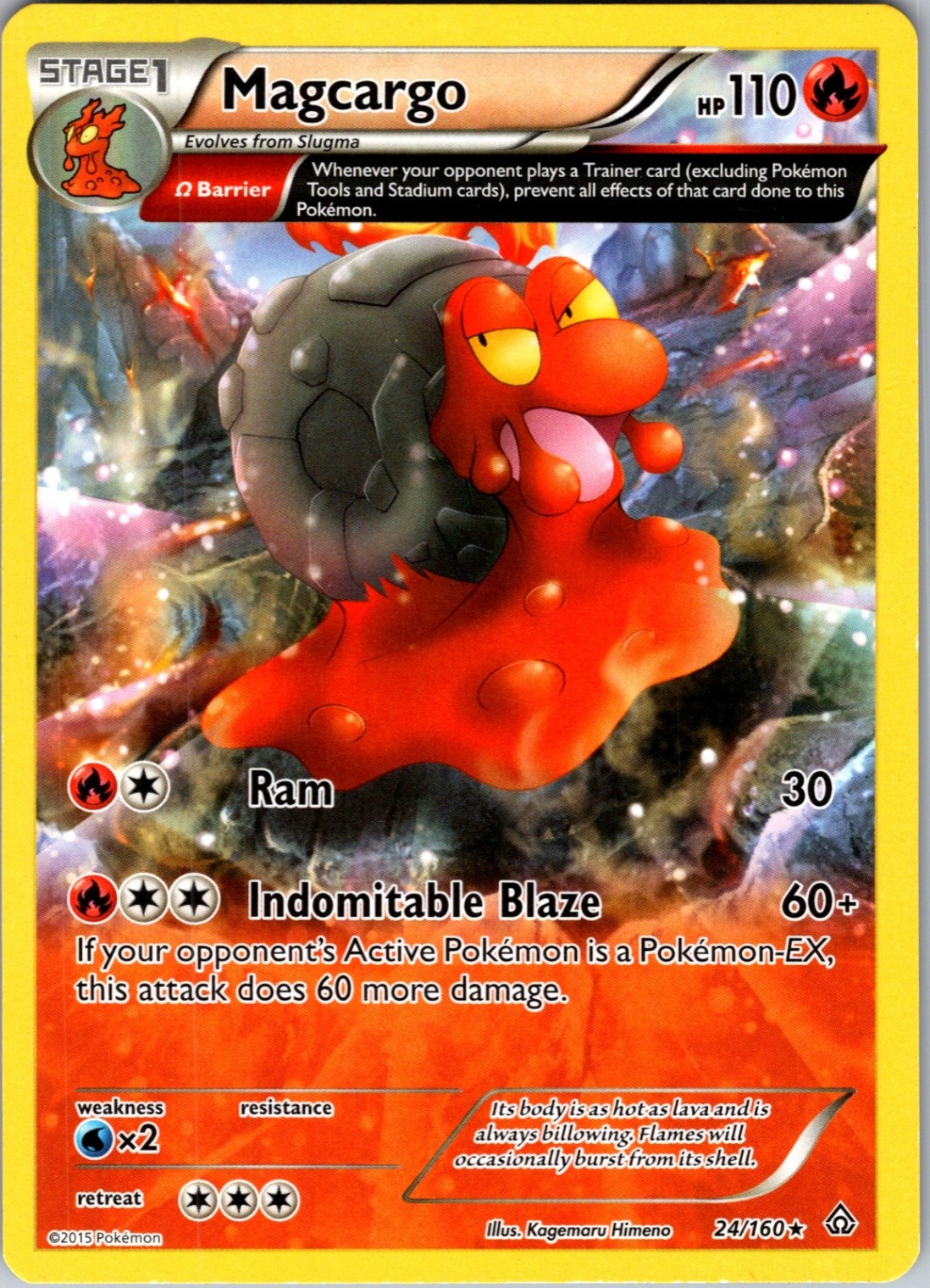 Magcargo (Omega) 24/160 Rare Regular XY - Primal Clash LP