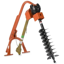 Titan Attachments 60HP Standard Series 3 Point Post Hole Digger with 6" Auger