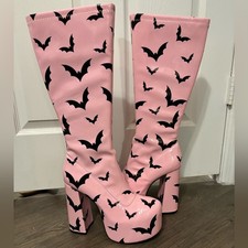 Botas Gogo Dolls Kill/Trickz an’ Treatz Bat Glam talla 6 nuevas sin caja