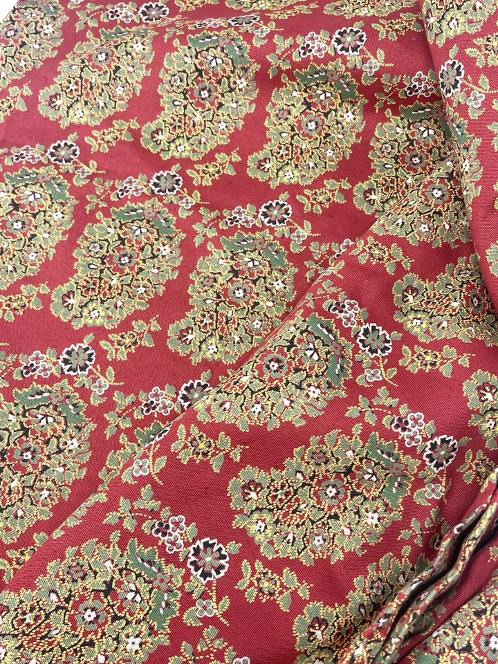 NUEVA Funda Nórdica Pottery Barn Greta Bhotah Rojo Paisley King Lino Mezcla de Algodón Foto 2 de 4