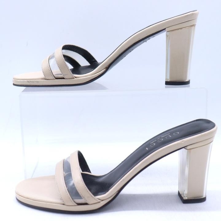 GUCCI Mules Sandals Heel Leather Ivory EU36.5/US6.5 116144c thumbnail 8