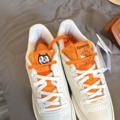 Reebok Classic Felix the Cat White Orange Low Top Men's Sneakers