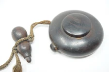 Vintage Japanese Solid Wood Sagemono Spice Jar Inro from Japan 1002F12