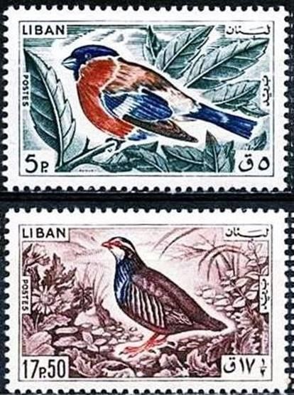 LEBANON 1965 BIRDS  short  2 VF MNH