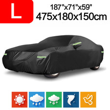 Car Full Cover For Toyota Corolla 190t Dust Uv Rain Protection Breathable Black