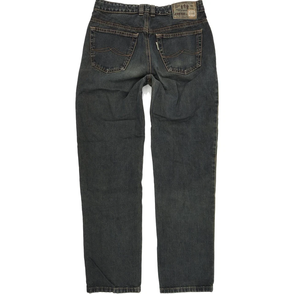Jeans Joker Doble Sillín Cosidos Hombres Azul Recto Regular W35 L34 (51478) Foto 2 de 4