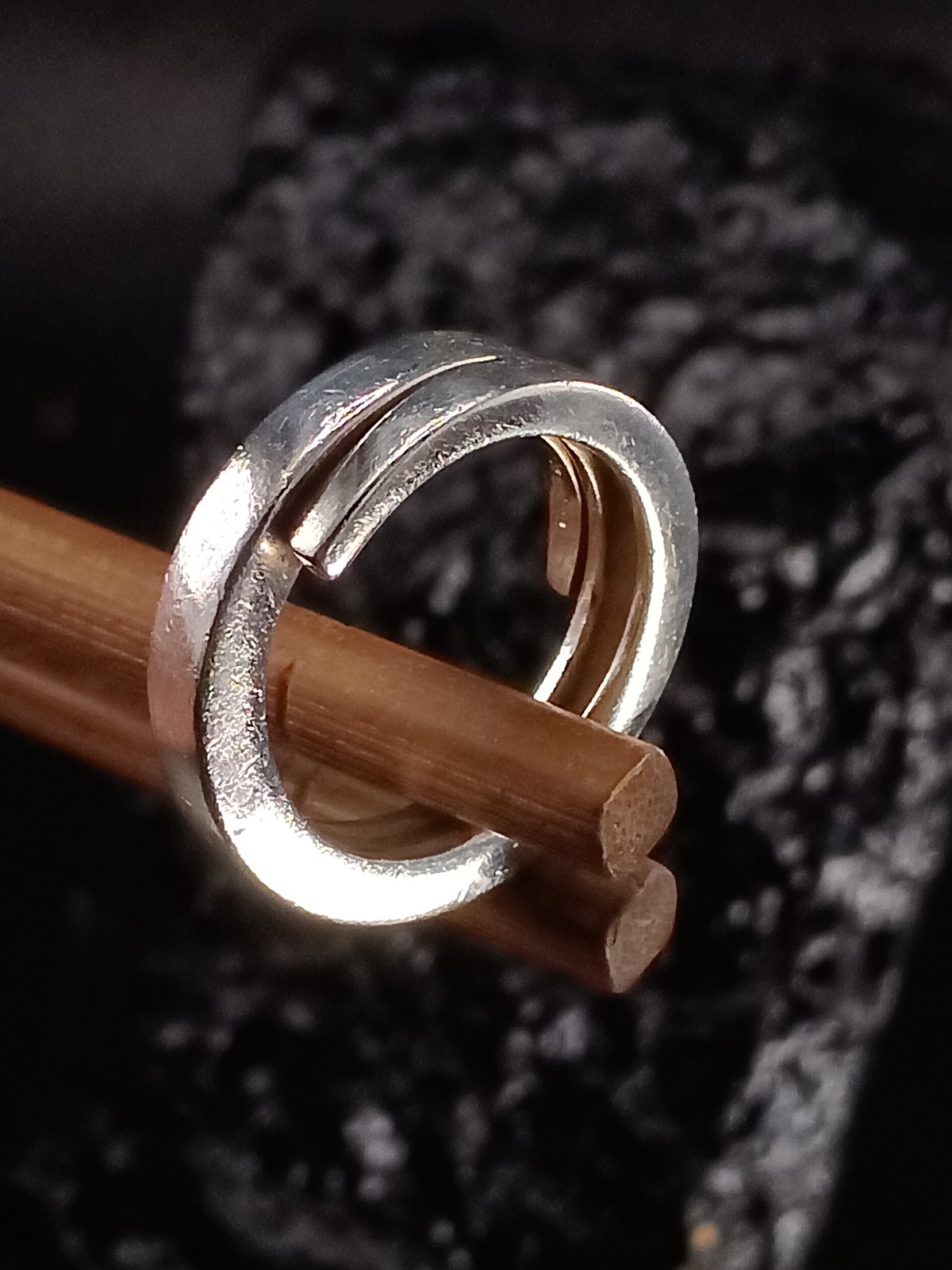 Sterling Silver Vintage Heavy Minimalist Wrap Band Ring Size T 10g