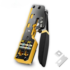 Zoerax Rj45 Crimp Tool Pass Through Ethernet Crimping Tool for Cat6 Cat5 Cat5e R