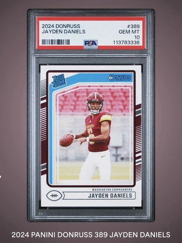 2024 PANINI DONRUSS #389 JAYDEN DANIELS ROOKIE RC PSA 10 💎 GEM