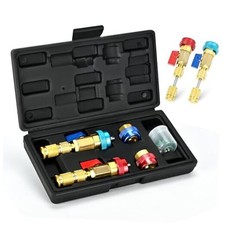 R134a R1234YF R22 AC Valve Core Remover Tool Kit, with 6 Pcs Valve core and 8
