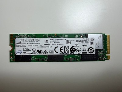 Intel SSD 660p SSDPEKNW512G8 512GB PCIe Gen3 NVMe M.2 SSD 7866hrs - Tested