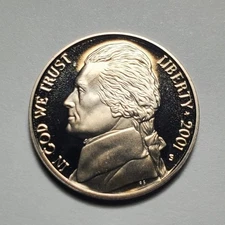 2001 S JEFFERSON NICKEL PROOF UNC #P2213