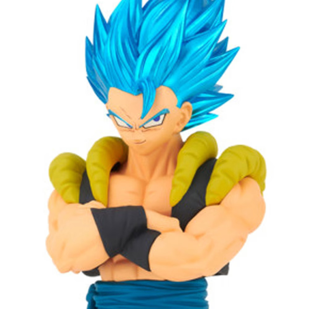 Figurine Gogeta SSJ God Blue Blood Of Saiyans Special XVIII sans defaut de peinture pour vitrine