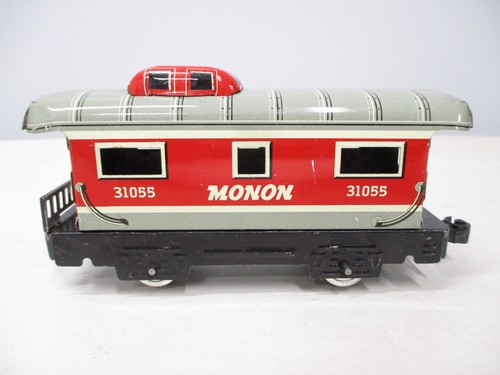 Marx 31055 Monon Caboose 6 Inch 4 Wheel Tin Litho O gauge X6813 - Picture 4 of 6