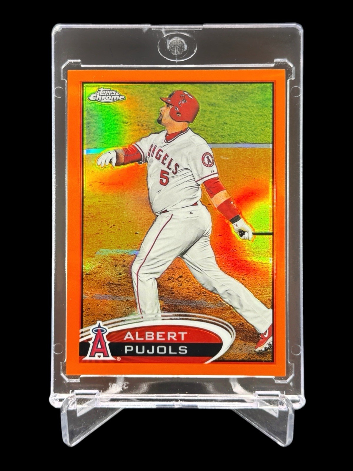 2012 Topps Chrome ALBERT PUJOLS ORANGE REFRACTOR SP HOLO #80🔥RARE🔥