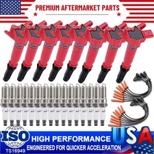 8 Ignition Coil &Spark Plug & Wire UF639 For 2010-2014 Ford F-150 SVT Raptor 6.2