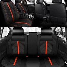 For Toyota RAV4 Full Set Leather Car Seat Cover 5-Seat Front + Rear Protectors