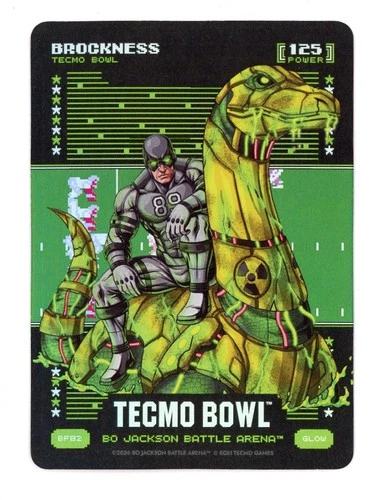 2026 Battle Arena Tecmo Bowl #BF82 BrockNess Brock Bowers Glow Battlefoil