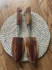 Vintage Pair GH Bass  Co Wooden Cedar Wood Shoe Tree XL