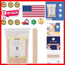 Efficient Large Wax Sticks - 100 Smooth Wooden Applicators for All Waxing Needs