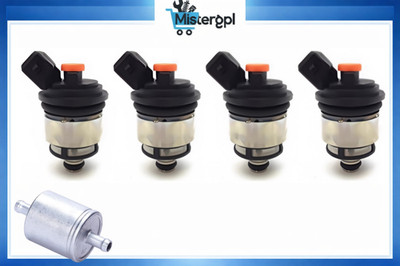 4 Injektor LPG Für Landi Renzo Stopfen Orange Stecker Bosch Neu Aftermarket-