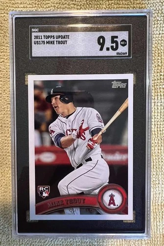 Mike Trout 2011 Topps Update Rookie Card #US175 SGC 9.5 Mint+