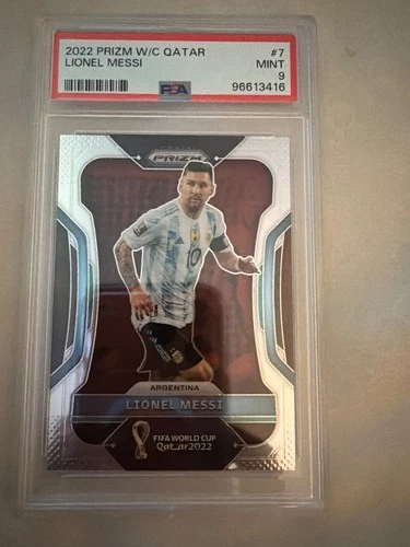 PSA 9 2022 Panini Prizm World Cup Qatar Lionel Messi #7 ARGENTINA MINT