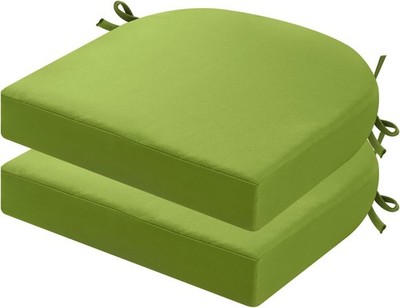  Outdoor Chair Cushions Set of 2, Thick 19'' x 19x19x3 Inch (Pack of 2) Green