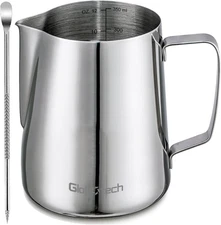 Stainless Steel Milk Frothing Pitcher 12 Oz, 350Ml Latte Art Cup Espresso Machin