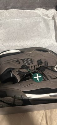 Jordan Air Jordan 4 Gray Black Mid Top Sneaker Nubuck Upper Rubber Outsole