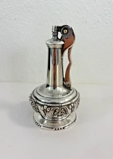 Vintage Ronson "Decanter" Table Cigarette Lighter- Silver Plate- 4 1/2"h