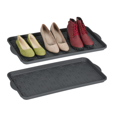 Set of Shoe Drip Trays for Pairs Boot Storage Catch Mud Trainer