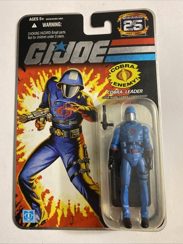 GI Joe 25th Anniversary Cobra Leader Cobra Commander Figur Hasbro Sealed ARAH