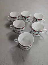 Lynn's China,Set Of 6 Holiday Mugs