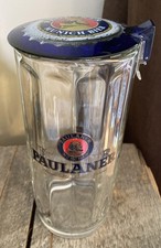 Taza de vidrio SAHM biselada Paulaner Beer 0,5 l con tapa desmontable