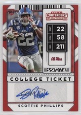 2020 Panini Contenders Draft Picks College Ticket Scottie Phillips #203 Auto 0w8