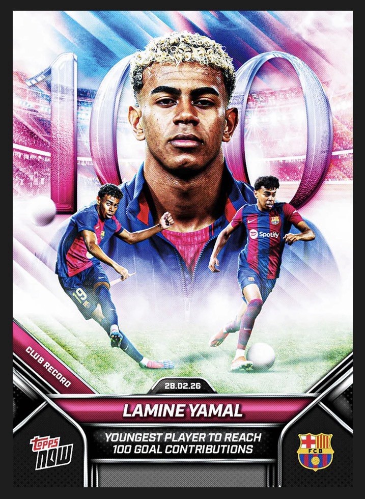 Lamine Yamal - FC Barcelona Topps NOW - Card 5