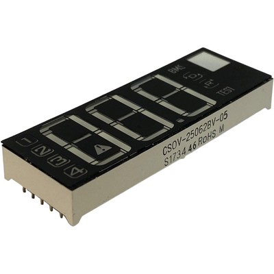 CS0V-25062BV-05 3 Digit 7 Segment Led Display With Test Symbols 53x19mm