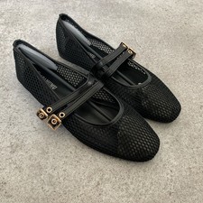 Damen Ballerinas Gr. 36 Mary Jane schwarz
