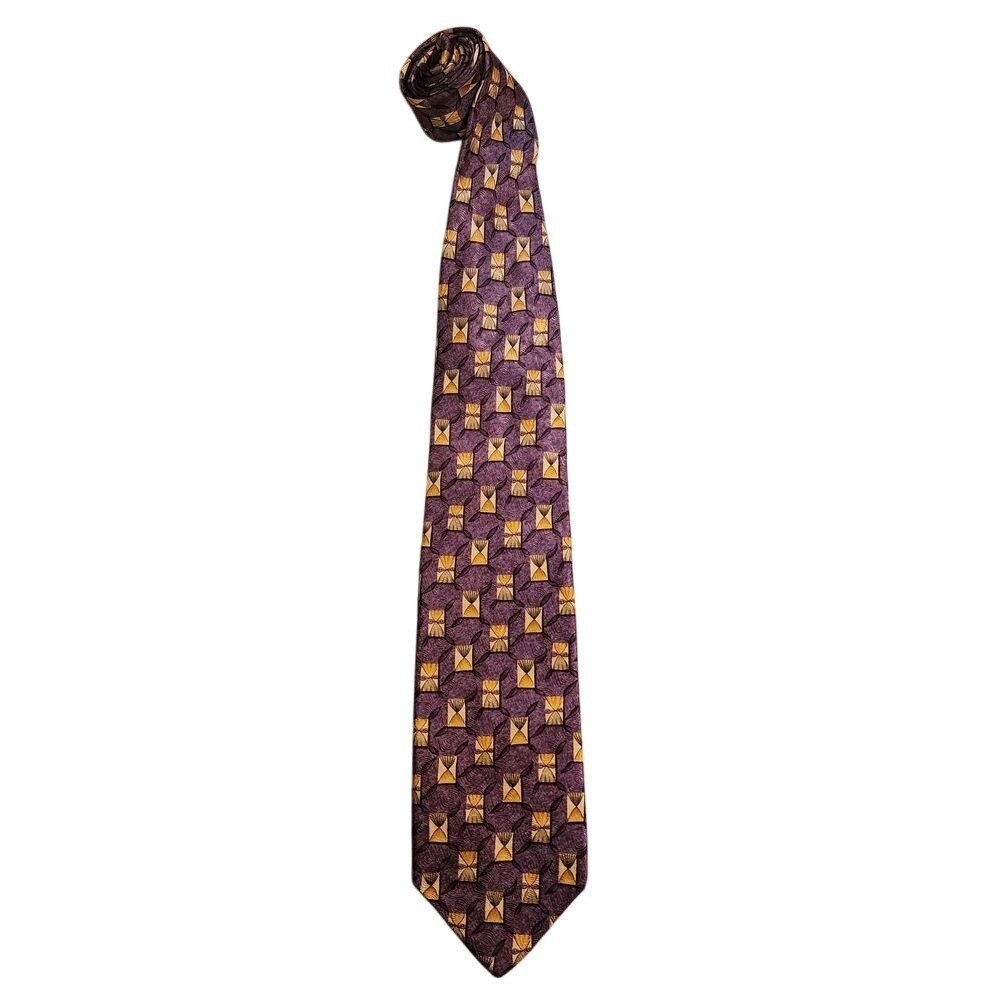 Robert Talbott Necktie Geometric Pattern Silk Tie… - image 1