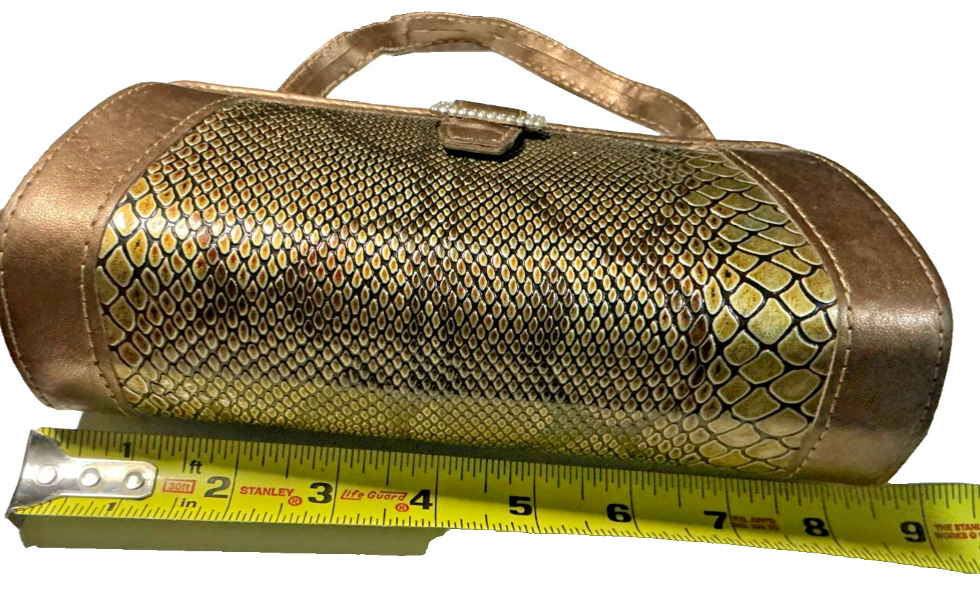 Python Embossed Metallic Leather Snap lock Purse … - image 6