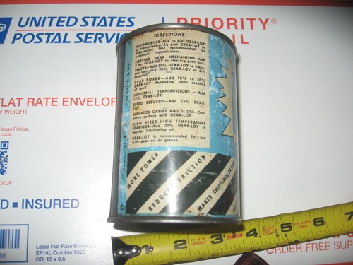 OLD OIL CAN GEAR OIL FULL CAN 1960'S - 第 4/5 張圖片