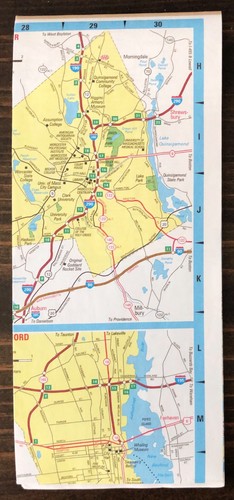 Vintage AAA Connecticut, Massachusetts, Rhode Island Straßenkarte (1999) - Bild 2 von 6