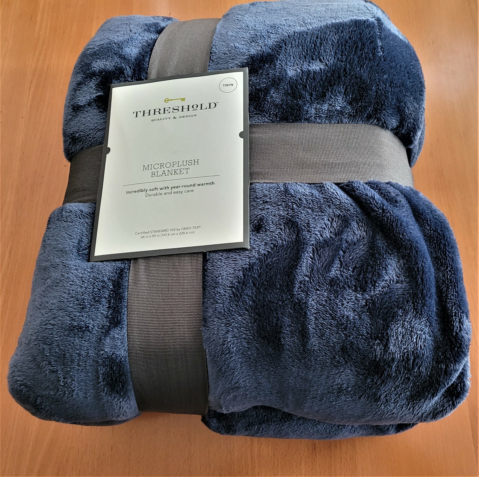 Threshold Microplush Blanket Metallic Blue Twin for sale online | eBay