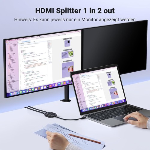 UGREEN HDMI 2.0 Switch 4K@60Hz Bidirektional HDMI Switch Splitter 1 in 2 Out/2 - Bild 5 von 10