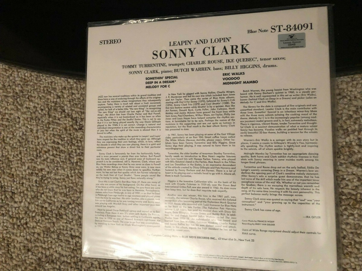 Blue Note 84091 Sonny Clark/Leapin' & Lopin' 2 LP,45rpm,Gray