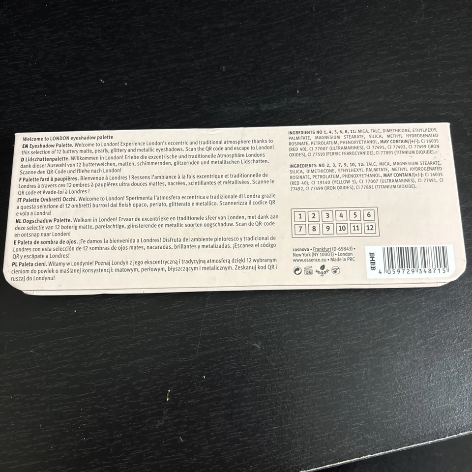 Essence Welcome To London 12 Pan Eyeshadow Palette With  Mirror. Lot of 2. - Image 4 of 4