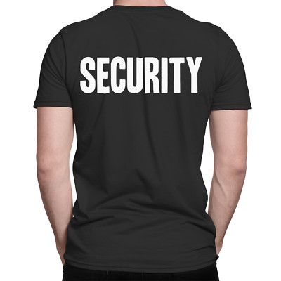 Mens Security T Shirt Organic Work Wear Doorman Bouncer Nightclub Club Uniform Ebay