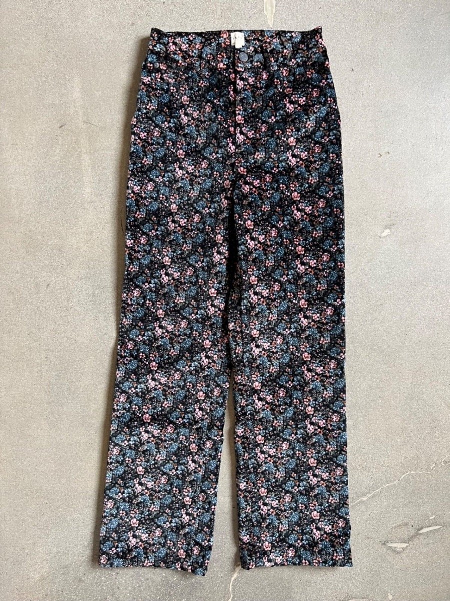 REBECCA TAYLOR La Vie *Lisette Velveteen Floral Pant Size 25  View 3