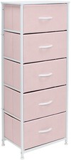 Cómoda para muebles con 5 cajones - organizador de cubo alto para dormitorio de niñas y sala de juguetes